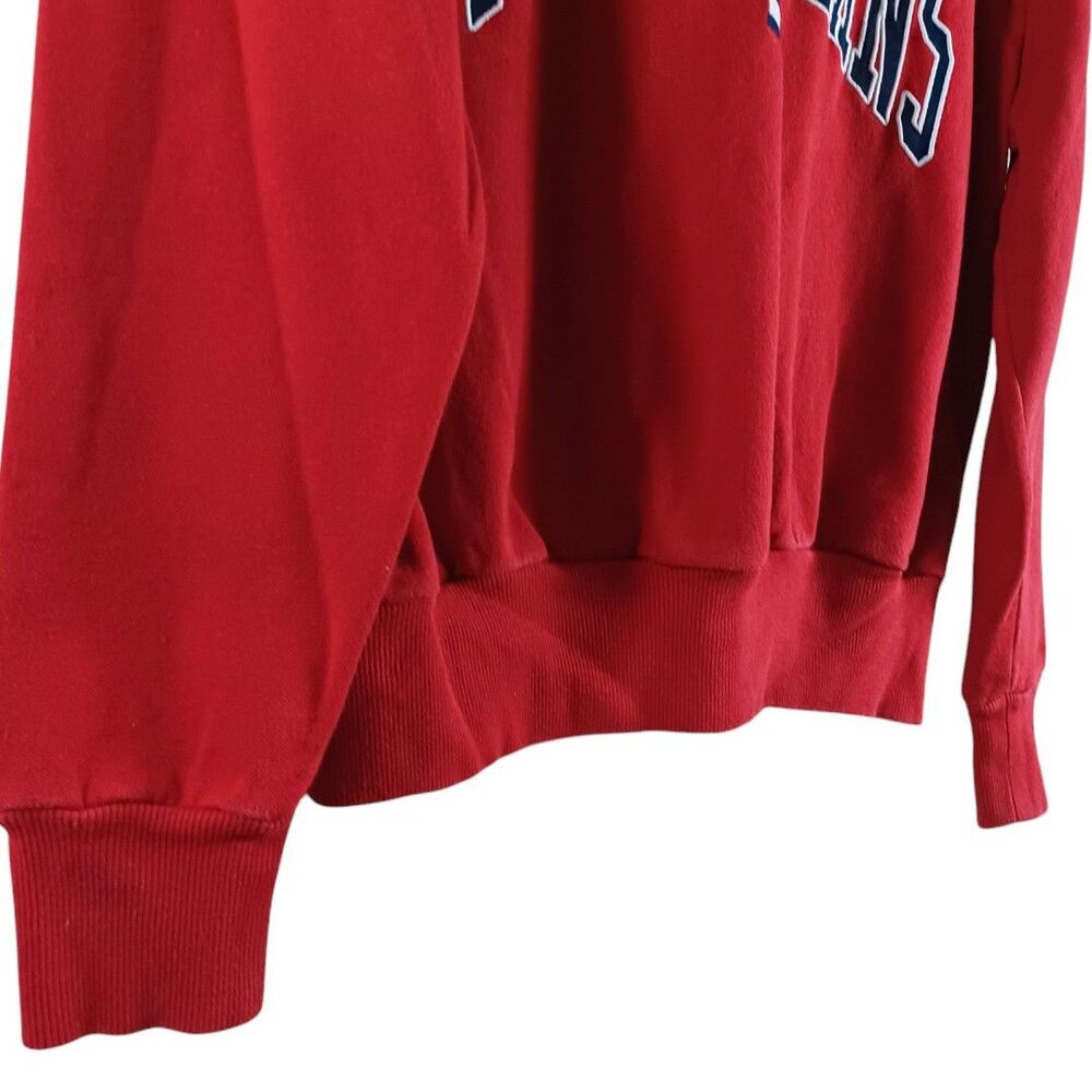 90s Vtg Tommy Hilfiger S Red Americana Short Crewneck Spellout Sweatshirt Jumper - Picture 4 of 9